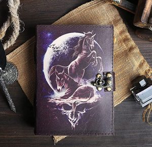 Carnet de croquis en cuir vintage pour hommes et femmes avec fil à coudre. - Product Image 2