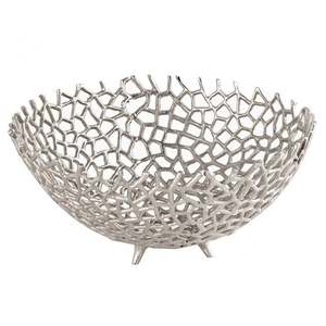 Panier à Fruits en métal moderne avec finition en Nickel, utilisation de la cuisine domestique, centre de table luxueux, bol de stockage des légumes - Product Image 4