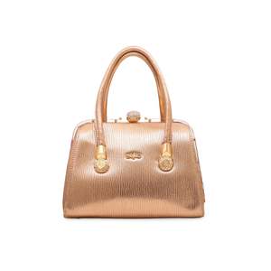 Luxueux filles P35843 Champagne pochette sac à main strass cadre motif en cuir véritable chaîne perle sac décontracté élégant - Product Image 3