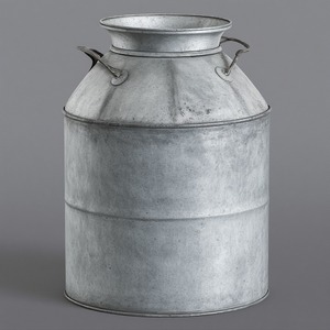 กระป๋องนมชุบสังกะสีทำด้วยมือสไตล์วินเทจที่มีรูปร่างทนทานเหมาะสำหรับบ้านห้องครัวกลางแจ้งสวนคาเฟ่พื้นที่บ้านไร่ - Product Image 5