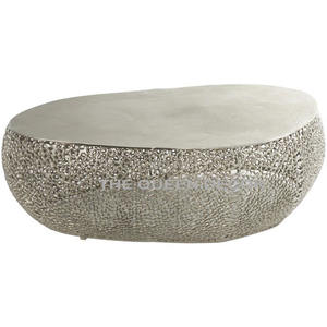 Mesa de centro de diseño moderno de alta calidad, muebles antiguos para sala de estar, mesa de centro, muebles decorativos para el hogar de forma redonda - Product Image 5