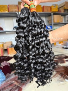 วิกผมหยิกยาว6-32 "ผมดิบ100% มนุษย์ผมไม่พันกันไม่ร่วงสีดำ4 - Product Image 3