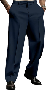 Pantalons de costume décontractés pour homme, style vintage, style old money, plissés, jambes larges - Product Image 2