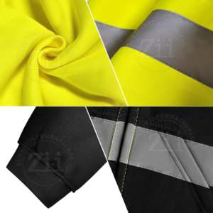 Sweat à capuche d'hiver de sécurité réfléchissant haute visibilité imprimé de logo personnalisé pour hommes 100% conception de bande de réflecteur de vêtements de travail en coton fabricants - Product Image 5