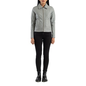 Veste en cuir véritable pour femme, nouvelle collection automne-hiver, respirante, tendance, tissu uni imprimé, tricot personnalisé 2026 - Product Image 6