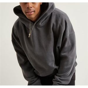 Sweat à capuche homme surdimensionné 100% coton mélangé avec impression personnalisée Streetwear Ultra Luxury Blank Pullover Heavyweight Sweatshirt - Product Image 2