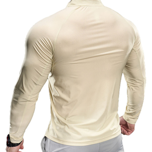 Camiseta Deportiva de Manga Larga con Cierre de 1/4 para Hombre, Protección Solar UPF50+, Secado Rápido, Transpirable, Cuello Alto, Poliéster/Nailon, para Fitness, Deporte, Aire Libre, MMA - Product Image 5