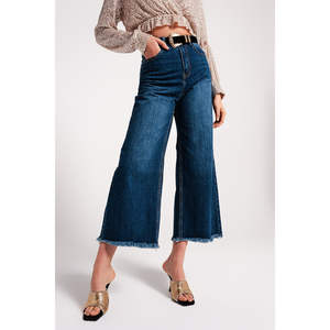 Jeans Cortos de Cintura Alta para Mujer, con Adornos Florales, Rasgados, de Pierna Ancha, en Mezclilla Azul, Talla XL, Transpirables, de Corte Holgado, para Primavera - Product Image 1