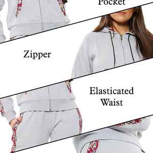 Chándal de talla grande para mujer, superventas, conjunto de chándal de Top corto sólido para mujer, tamaño personalizado con MOQ bajo, patrón sólido para invierno - Product Image 5