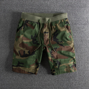 2024 personalizado hombres verano moda juvenil personalizado cintura elástica Casual algodón entrenamiento hombres Camo Shorts - Product Image 3