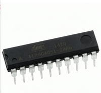 Microcontrôleur industriel AT89C4051 24PU Microchip Atmel 8051 8 bits MCU 4KB Flash 128 octets RAM 24MHz PDIP 20