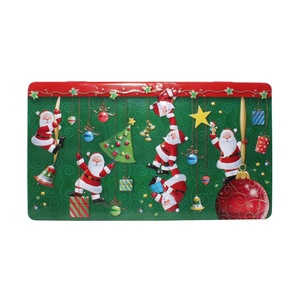 Food-grade Tinplate Sealed Christmas Cookie Cans Reusable Holiday Gift Packaging for <b>Chocolates</b> Tea Festive Baked Treats Glossy - Product Image 1