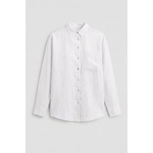 Chemise oversize 100% lin - Blanc - Product Image 5