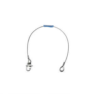 Eurolite Safety Rope UNV-15 4x1000mm <b>Silver</b> <b>Wire</b> Rope Clips for Loads up to 15kg - Product Image 3