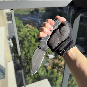 Cuchillo plegable personalizado D2 Acero G10 Mango Caza al aire libre Cuchillo de bolsillo plegable Bajo MOQ - Product Image 4