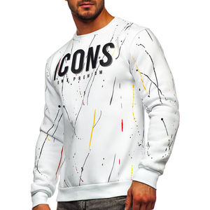 Hombres sudadera proveedor al por mayor logotipo personalizado de gran tamaño casual streetwear cuello redondo jersey con capucha fabricante - Product Image 5