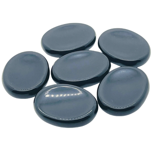 Venta al por mayor suministro metafísico hecho a mano negro obsidiana preocupación piedras cristal Natural bolsillo piedras para el alivio del estrés y la curación - Product Image 6