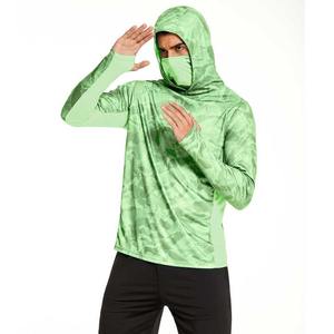 OEM personalizado ligero transpirable UPF 50 pesca Jersey hombres ropa de protección solar logotipo personalizado transpirable Sudadera con capucha pesca - Product Image 4