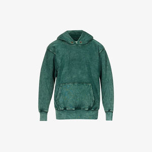 New Street Wear Hoodies Pullover Basics, algodón mezclado Vintage doble capa lavado ácido transpirable desgastado sudaderas térmicas hombres - Product Image 1