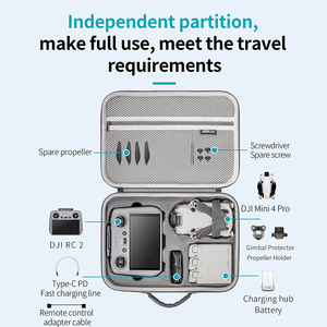 Estuche de Viaje Rígido Protector Impermeable Personalizado STARTRC PU EVA para RC N1 para Accesorios de Drones <span class=keywords><strong>Mini</strong></span> 4 <span class=keywords><strong>Pro</strong></span> - Product Image 2
