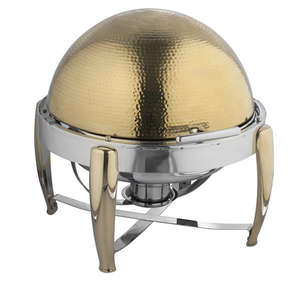 New Attractive Design <b>Food</b> <b>Warmer</b> <b>Buffet</b> Chafing Dish Dinner Parties Gold Plated Finishing Chafing Dish With Burner Stand - Product Image 4