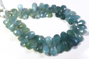 Perles de pierres précieuses facettées en grandidierite naturelle, brin de 8 pouces, 9,5-13,5 mm, pierres précieuses de grandidierite vertâmes, perles pour la création de bijoux - Product Image 6