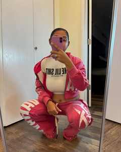 Streetwear Acid Washed Sweats à capuche à fermeture éclair Ensemble de survêtement Acid Wash Distress Patch Pantalon de survêtement évasé et ensemble de sweat à capuche - Product Image 1