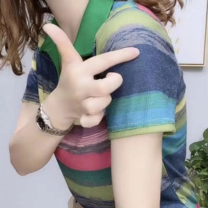 Short Sleeve T-<b>shirt</b> <b>Women's</b> Summer Fashion Color Full Breathable Polo <b>Shirt</b> Comfortable Leisure Pullover Female Clothing Tops - Product Image 3