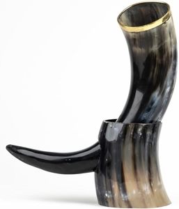 Diseño de lujo 100% Cuerno de beber vikingo natural Uso Fiesta y boda Restaurante Cuerno de beber de vaca hecho a mano a precio barato - Product Image 6