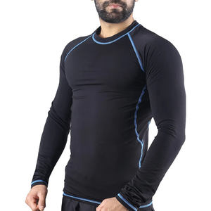 Camisa de compresión de alto rendimiento para hombre, ropa de gimnasio con logotipo personalizado, proveedor al por mayor, camiseta de entrenamiento transpirable - Product Image 5