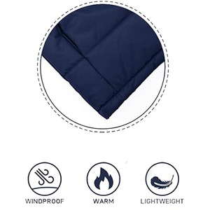 Novedad de 2023, chaleco acolchado ligero y elegante para hombre, lona de alta calidad, transpirable, con cuello levantado, estampado sin mangas - Product Image 6