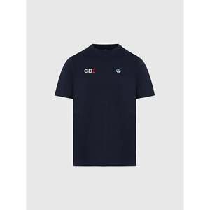 T-Shirt Oversize in Jersey 100% Cotone con Motivo Tinta Unita Blu Navy - Product Image 6