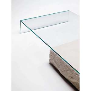 Terraliquida Handmade Minimalist <b>Low</b> Glass <b>Table</b> Convertible Furniture for Living Room or Entry Home Furnishing - Product Image 3