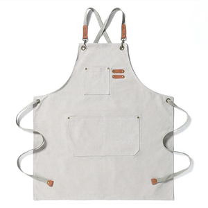 Delantal ajustable de algodón para cocina, herramienta de Barista y camarero para el hogar, lona impermeable y a prueba de aceite, uso sanitario lavable - Product Image 6