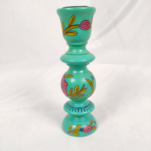 เชิงเทียนและโคมไฟไม้มะม่วงหลากสีทำมือ พิมพ์ลายซิลค์สกรีน ของตกแต่งบ้านสำหรับคริสต์มาส ผลิตในอินเดีย - Product Image 1