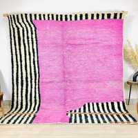 Tapis d'intérieur en coton marocain fait main de haute qualité, design personnalisé, minimaliste, tapis de prière pour salon, en provenance du Maroc