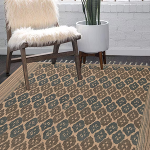 Rose Nysean ตะวันออกพรมปอกระเจาทรงกลมสําหรับห้องนั่งเล่นห้องนอนห้องโถงห้องพักโรงแรมและพรมผูกปมมือขายส่ง - Product Image 3