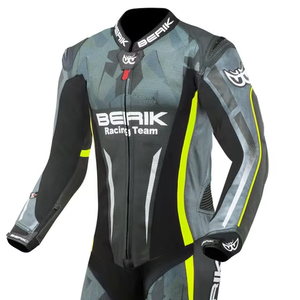 Hombre/Mujer camuflaje pista Moto carreras cuero de vaca/Mono de cuero de canguro/Traje CE Nivel 2 armaduras Auto Racing Wear 1Pc traje de moto - Product Image 1