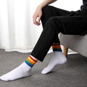 Thiết Kế Mới Nhiều Màu Sọc Terry Thể Thao Cầu Vồng Lgbt Niềm Tự Hào Vớ Cho Nam Giới Thoáng Khí Và Miễn Phí Kích Thước Với Biểu Tượng Tùy Chỉnh - Product Image 3