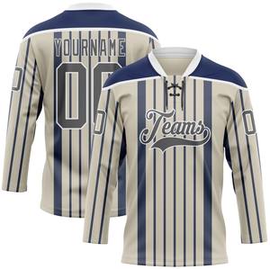Jersey de Hockey Personalizado de Alta Calidad, 100% Poliéster, Antibacterial, de Secado Rápido, con Nombre/Números del Equipo Personalizados, Cuello en V, Tirante en T - Product Image 5
