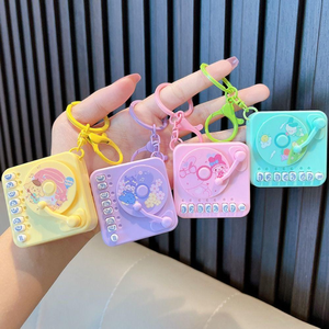 Porte-clés vintage créatif en forme de disque de gramophone, logo personnalisé, idéal pour les entreprises, fabriqué en alliage métallique durable - Product Image 2