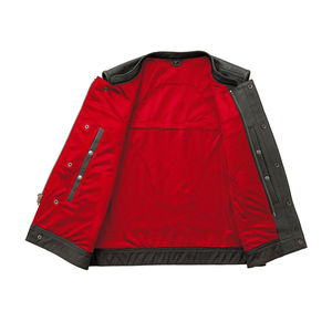 Chaleco de Motocicleta sin Mangas para Hombre, Diseño Único, Novedades, Talla Grande, Estampado, con Botones, de Cuero PU Texturizado - Product Image 3