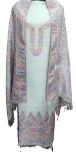 Vestidos de Pashmina con Cuello en V, Lavables, Ecológicos, sin Costuras, de Cachemira, para Mujer, con Estampado Floral, Botones de Encaje, Mangas Largas, Corte Entallado - Product Image 2