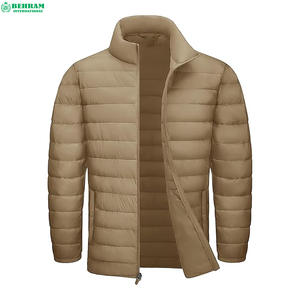 Veste matelassée d'extérieur pour homme en fibre de bambou 100 %, coupe-vent, respirante, écologique, chaude, confortable, brodée – Vente en gros usine - Product Image 3