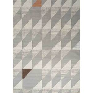 พรมขนสัตว์ลายเรขาคณิตอินดัสบาร์สีเทาและสีดำแบบทอเรียบสำหรับใช้ในบ้าน-ADWL-13088 - Product Image 1