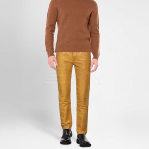 กางเกงหนังลำลองทรงตรงน้ำหนักเบาสำหรับผู้ชาย ผลิตจากโรงงาน ขายดี คุณภาพสูง ขายส่ง ราคาโรงงาน เอวกลาง - Product Image 2