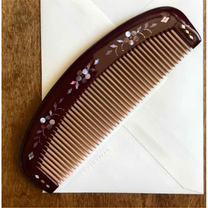 หวีไม้สะเดาแท้ทำมือขายดี กันน้ำ รูปทรงสี่เหลี่ยมผืนผ้า ทนทาน ใช้งานได้ยาวนาน สไตล์วินเทจ ปกป้องเส้นผม สำหรับใช้ในบ้านทุกวัน - Product Image 5