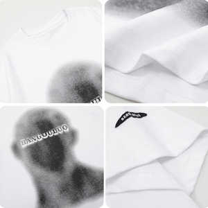 Camisetas de manga corta de algodón de alta calidad para verano, nuevas camisetas de media manga informales sueltas y versátiles con cuello redondo para hombre - Product Image 5