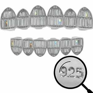 Luxury 2023 Trendy Style Custom Grillz 14K Gold Plated Sterling <b>Silver</b> IGI Certified Moissanite Claw Setting Vintage Unisex - Product Image 4