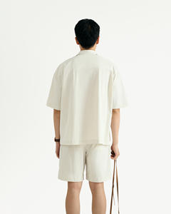 Camisa informal de manga corta de otoño para hombre, ajuste cuadrado, transpirable, ligera, comodidad diaria, rutina, nailon, licra, patrón sólido - Product Image 2